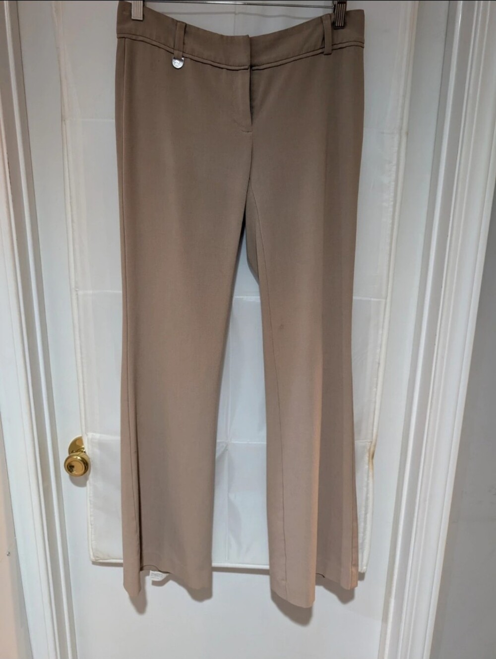 New York & Company Tan Bootcut Flare Dress Pants Trousers Size